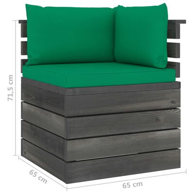 vidaXL Divano da Giardino 2 Posti su Pallet con Cuscini Massello Pino