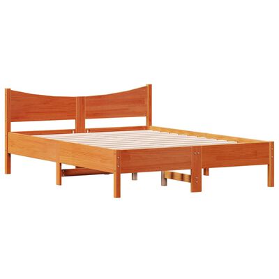 vidaXL Letto senza Materasso Marrone Cera 140x190 cm in Legno di Pino