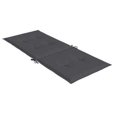 vidaXL Cuscini per Sedie 4 pz Antracite 120x50x3 cm in Tessuto