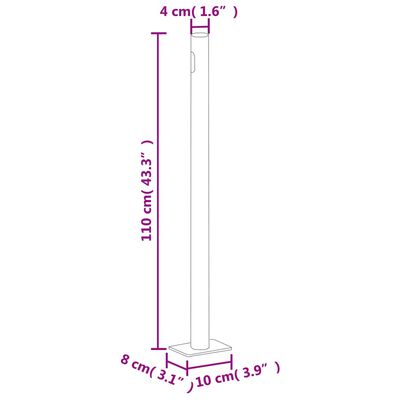 vidaXL Tenda Laterale Retrattile per Patio 180x300 cm Rossa