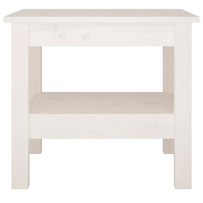 vidaXL Tavolino da Salotto Bianco 45x45x40 cm Legno Massello di Pino