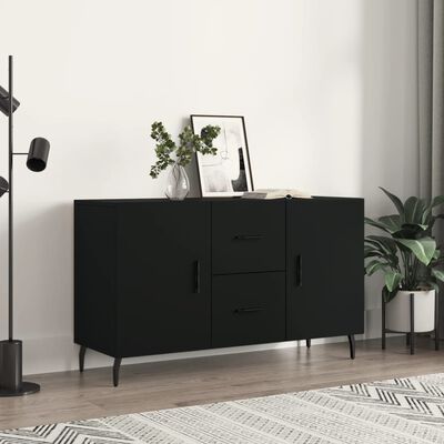 vidaXL Credenza Nera 100x36x60 cm in Legno Multistrato