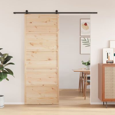 vidaXL Porta per Granaio 80x208 cm in Legno Massello di Pino