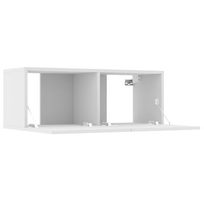 vidaXL Set Mobili Porta TV 8pz Bianco in Legno Multistrato