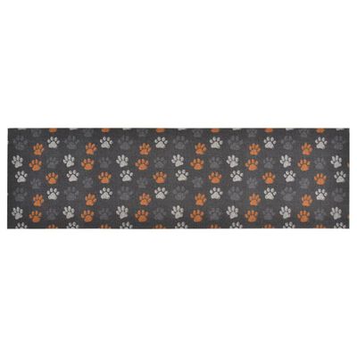 vidaXL Tappeto da Cucina Lavabile Zampe 60x180 cm Velluto