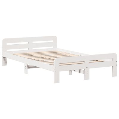 vidaXL Letto senza Materasso Bianco 120x190 cm Legno Massello di Pino