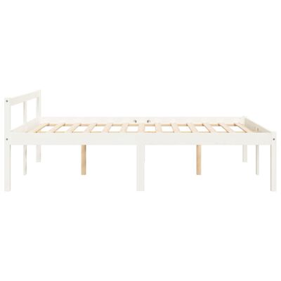 vidaXL Letto per Anziani Bianco 120x190 cm Small Double Legno di Pino