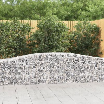 vidaXL Cesti Gabbioni ad Arco 5 pz 400x50x60/80 cm Ferro Zincato