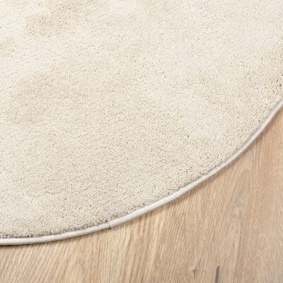 vidaXL Tappeto OVIEDO a Pelo Corto Beige Ø 200 cm