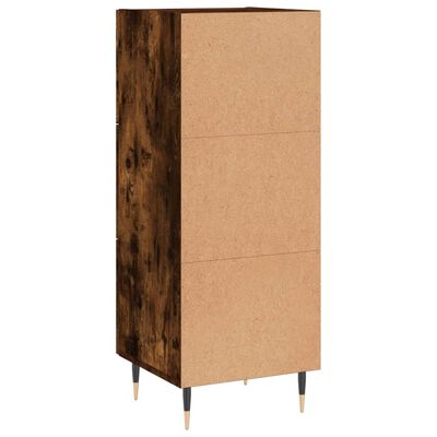 vidaXL Credenza Rovere Fumo 34,5x34x90 cm in Legno Multistrato