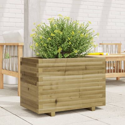 vidaXL Fioriera da Giardino 70x40x49,5 cm in Legno di Pino Impregnato