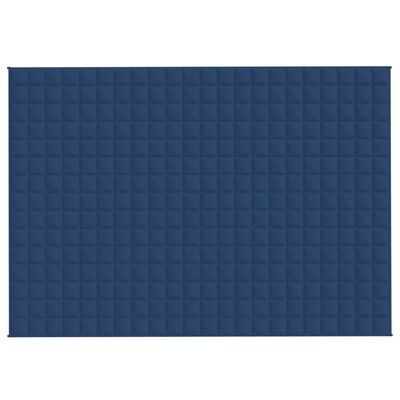 vidaXL Coperta Ponderata Blu 155x220 cm 7 kg Tessuto