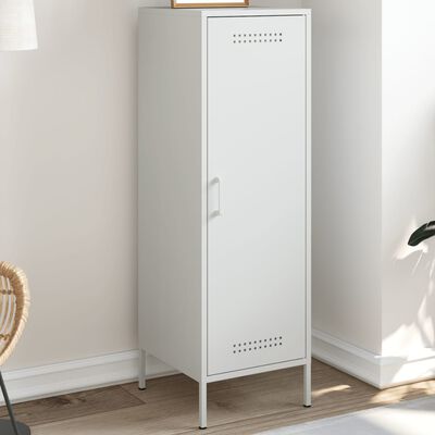 vidaXL Credenza Bianca 36x39x113 cm in Acciaio