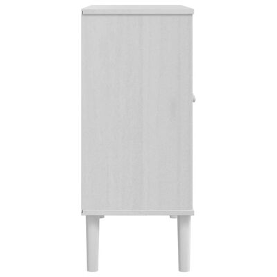 vidaXL Credenza SENJA Aspetto Rattan Bianco 80x35x80 cm Massello Pino