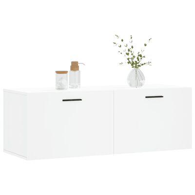 vidaXL Mobile a Parete Bianco 100x36,5x35 cm in Legno Multistrato