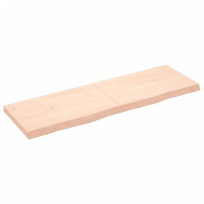 vidaXL Piano Bagno 160x50x(2-6) cm in Legno Massello Non Trattato