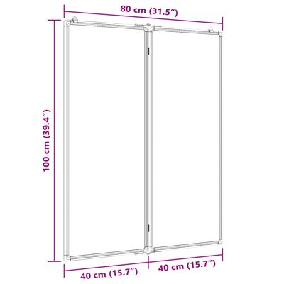 vidaXL Lavagna Magnetica Pieghevole 80x100x1,7 cm in Alluminio