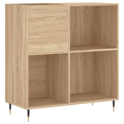 vidaXL Mobile Porta Dischi Rovere Sonoma 84,5x38x89 Legno Multistrato