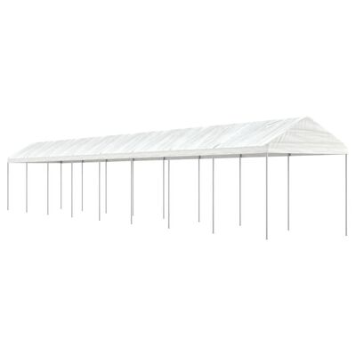 vidaXL Gazebo con Tetto Bianco 17,84x2,28x2,69 m in Polietilene