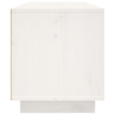 vidaXL Mobile Porta TV Bianco 80x35x40,5 cm in Legno Massello di Pino