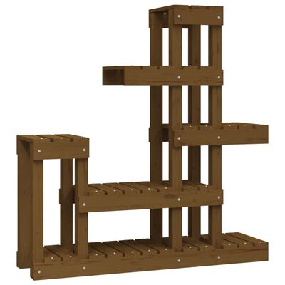 vidaXL Supporto per Piante Ambra 92x25x97 cm Legno Massello di Pino