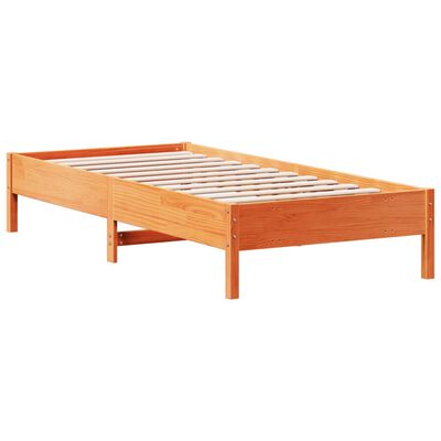 vidaXL Letto senza Materasso Marrone Cera 90x200 cm Legno di Pino