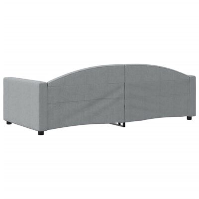 vidaXL Letto da Giorno Grigio Chiaro 90x200 cm in Tessuto