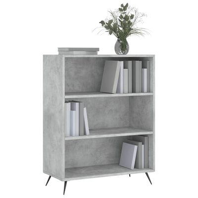 vidaXL Libreria Grigio Cemento 69,5x32,5x90 cm in Legno Multistrato