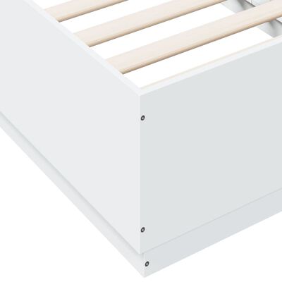 vidaXL Giroletto con Luci LED Bianco 75x190 cm in Legno Multistrato