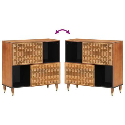 vidaXL Credenza 80x33x75 cm in Legno Massello di Mango