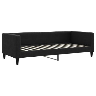 vidaXL Divano Letto Estraibile con Cassetti Nero 100x200 cm in Tessuto