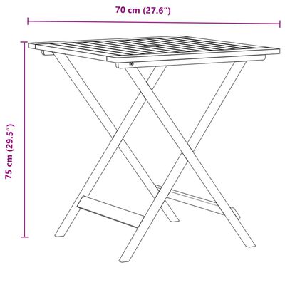 vidaXL Set da Bistrot 3pz Tortora in Tessuto e Legno Massello