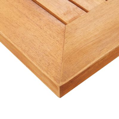 vidaXL Sdraio con Cuscino in Legno Massello di Acacia e Acciaio Inox