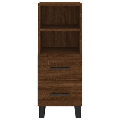 vidaXL Credenza Rovere Marrone 34,5x34x180 cm in Legno Multistrato