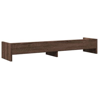 vidaXL Supporto Monitor Rovere Marrone 100x24x16 cm Legno Multistrato