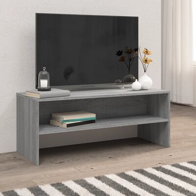 vidaXL Mobile Porta TV Grigio Sonoma 100x40x40 cm in Legno Multistrato