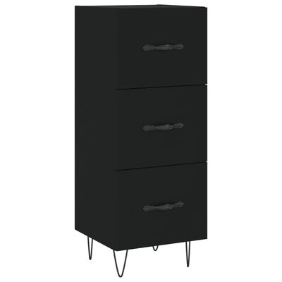 vidaXL Credenza Nero 34,5x34x90 cm in Legno Multistrato