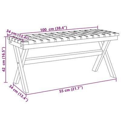 vidaXL Panca da Giardino Blu Scuro Legno Massello di Acacia e Tessuto