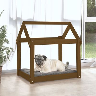 vidaXL Cuccia per Cani Ambra 71x55x70 cm in Legno Massello di Pino