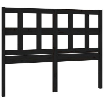 vidaXL Testiera per Letto Nera 185,5x4x100cm in Legno Massello di Pino