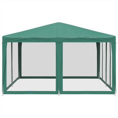 vidaXL Tenda per Feste con 8 Pareti Laterali in Rete Verde 4x4 m HDPE