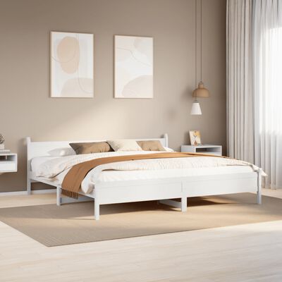 vidaXL Letto senza Materasso Bianco 180x200 cm Legno Massello di Pino