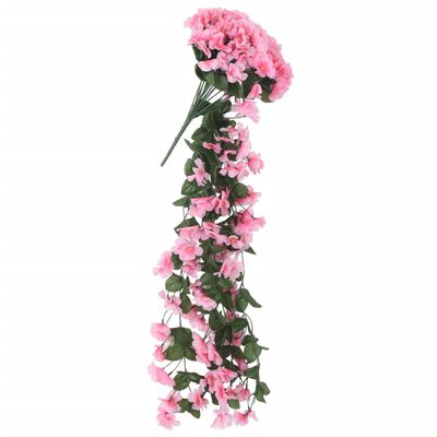 vidaXL Ghirlande Fiori Artificiali Natale 3 pz Rosa 85 cm