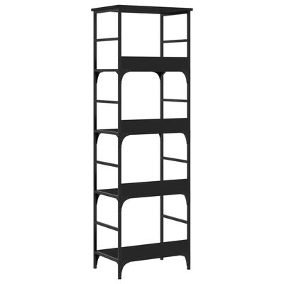 vidaXL Libreria Nera 50x33x153 cm in Legno Multistrato