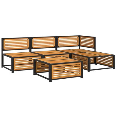 vidaXL Set Divano da Giardino 5 pz con Cuscini Legno Massello Acacia