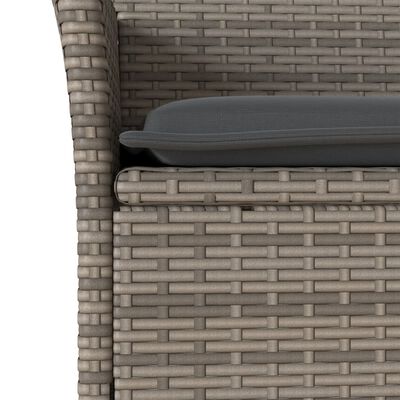 vidaXL Set da Pranzo da Giardino 9 pz con Cuscini Polyrattan e Vetro