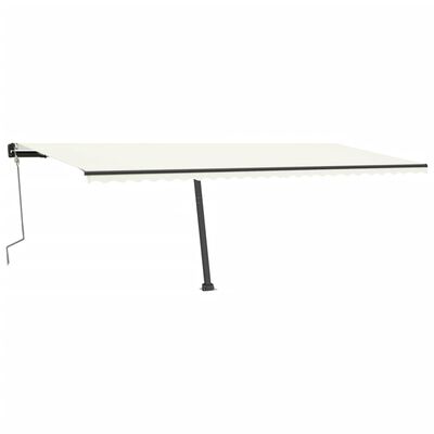 vidaXL Tenda da Sole Retrattile Manuale con LED 600x350 cm Crema