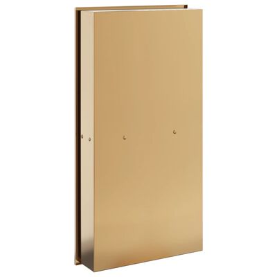 vidaXL Nicchia per Doccia Oro Spazzolato 32x62x9cm in Acciaio Inox