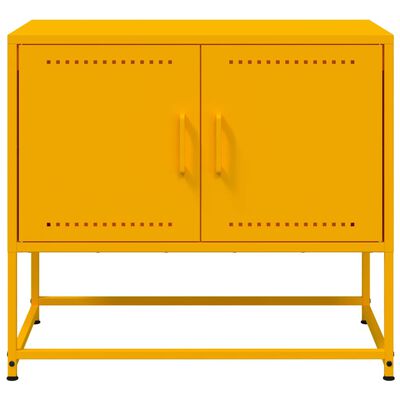 vidaXL Mobile TV Giallo Senape 68,5x39x60,5 cm in Acciaio