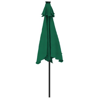 vidaXL Ombrellone Giardino con Palo in Acciaio Verde 225x225x212 cm